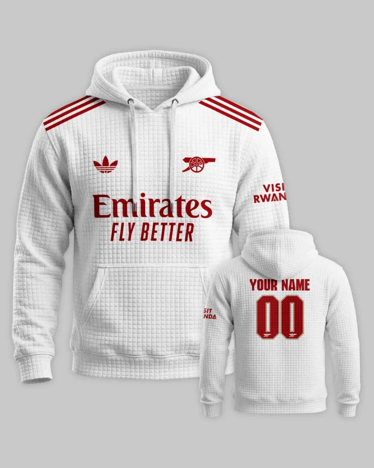Arsenal Third Kit Hoodie Quilted Waffle All Over Prints - Gift for Arsenal Fans QTVA3003ARS06-HQW