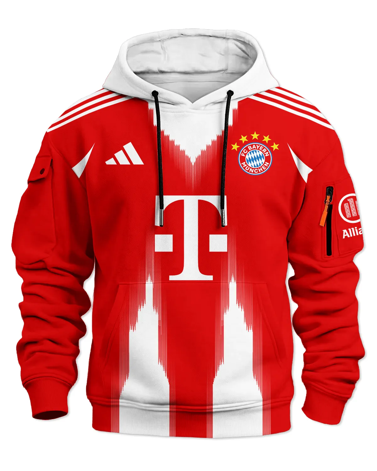 FC Bayern München Home Jersey 25/26 Cargo Hoodie All Over Prints - Gift for FC Bayern München Fans QTFCB310326A1-LGE - Image 2