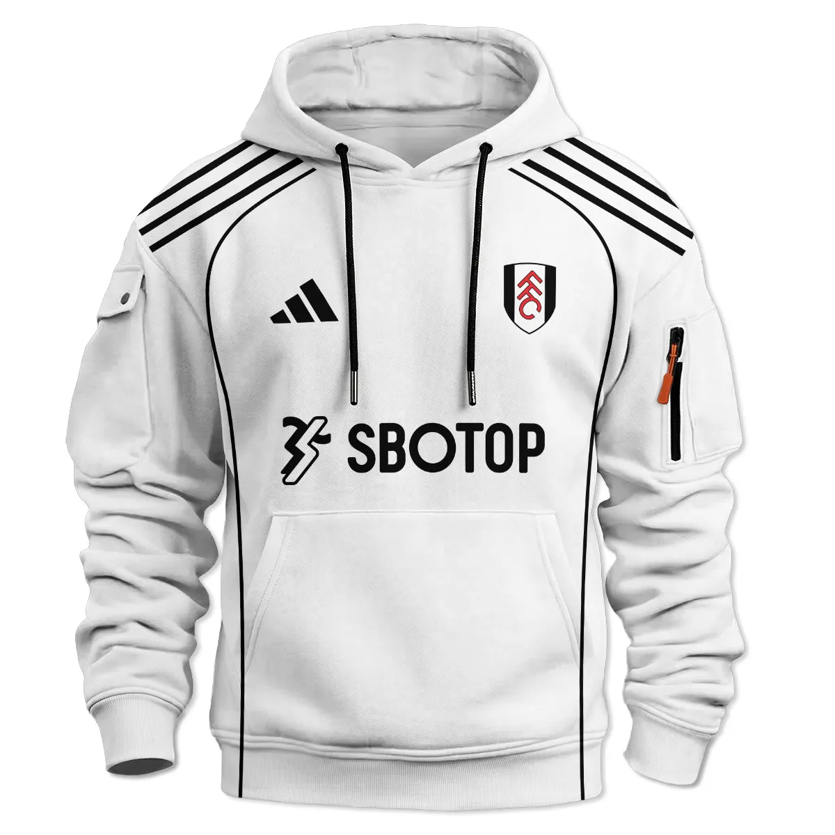 Fulham 25/26 Home Kit Cargo Hoodie All Over Prints - Gift for Fulham Fans QTVA2302FUL01-LGE - Image 2