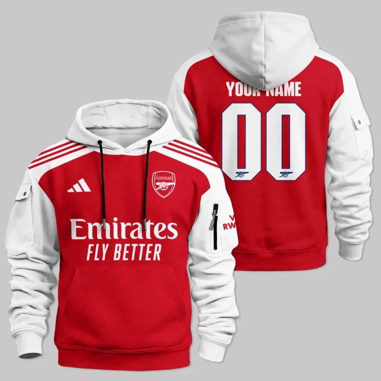 Arsenal 25/26 Home Kit Cargo Hoodie All Over Prints - Gift for Arsenal Fans QTARS190326A1-LGE