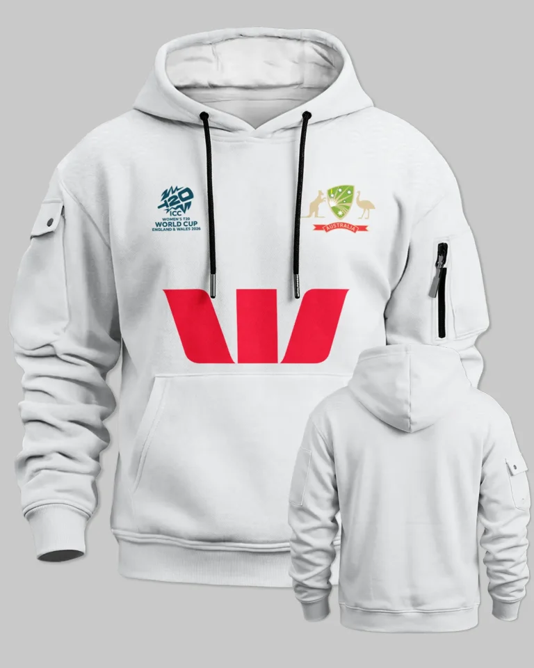 Cricket Australia Test 2026 Women's T20 World Cup Cargo Hoodie All Over Prints - Gift for Australia Fans QTCK300326AA6-LGE