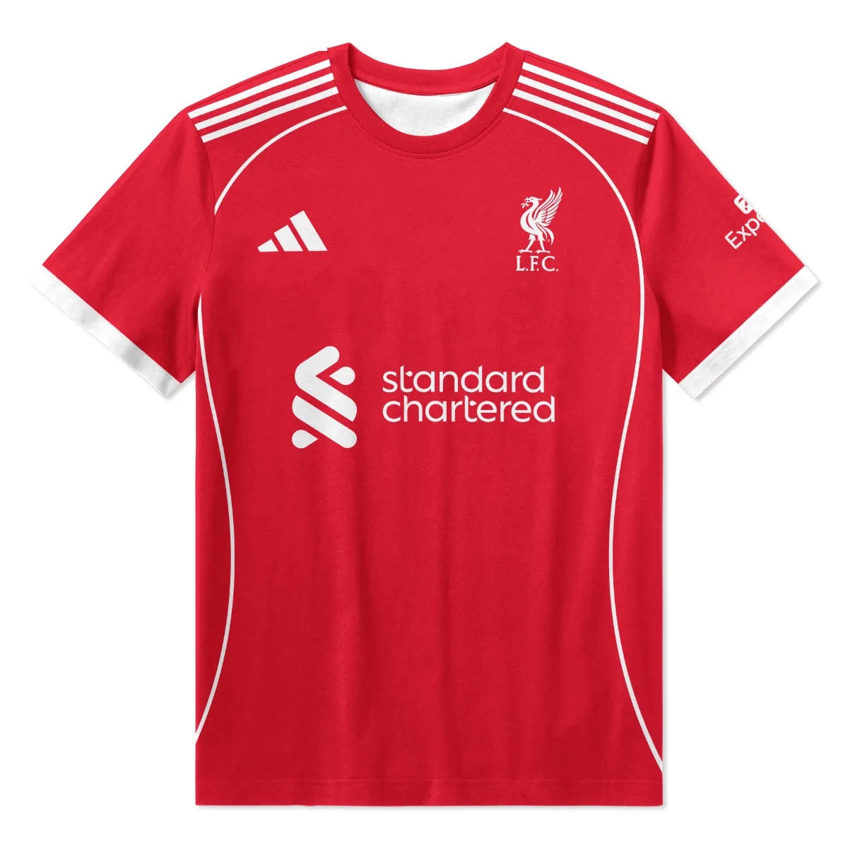 Liverpool 25/26 Home Kit T-Shirt All Over Prints - Gift for Liverpool Fans QTLIV190326A1-TS - Image 2