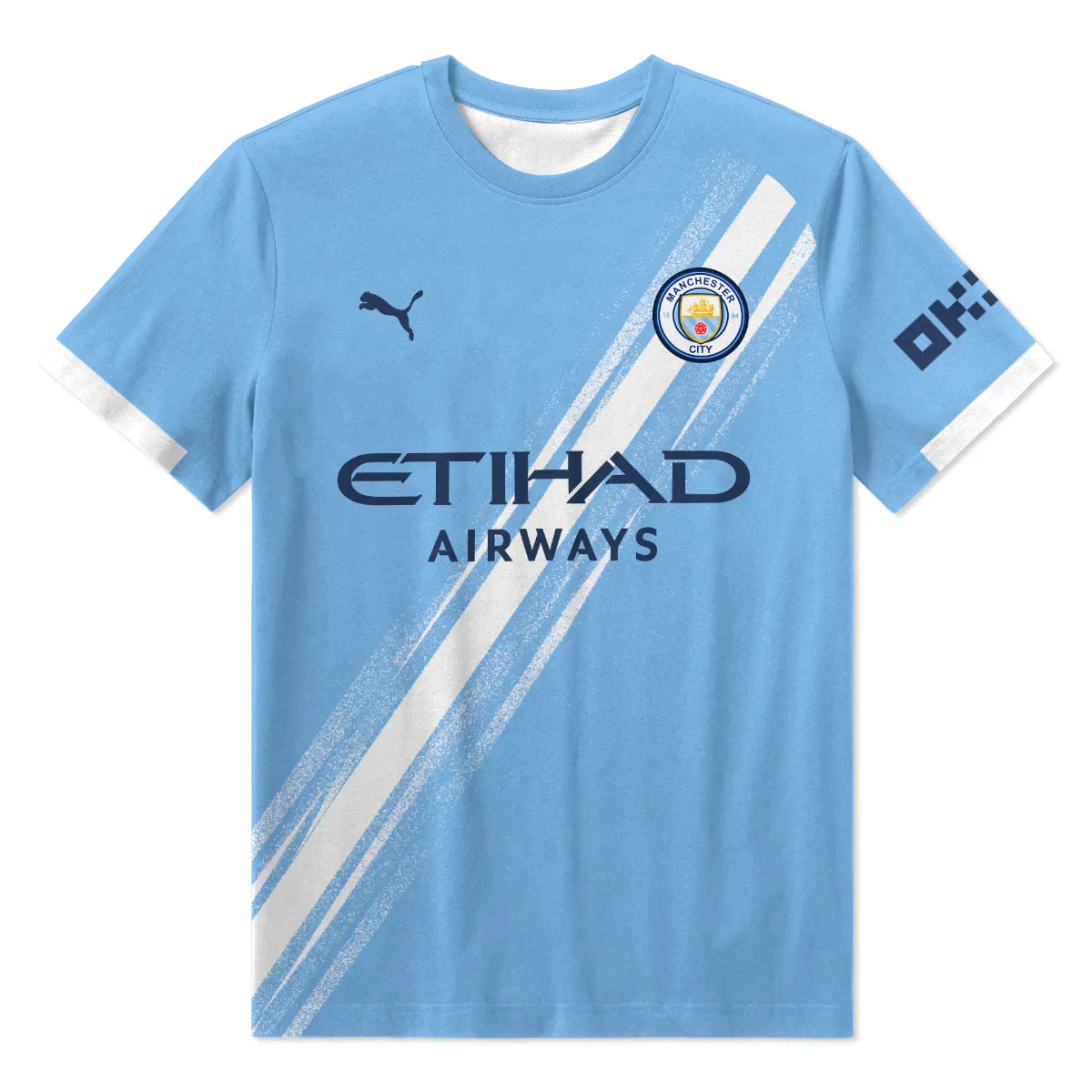 Manchester City 25/26 Home Kit T-Shirt All Over Prints - Gift for Manchester City Fans QTVA1903MCI01-TS - Image 2