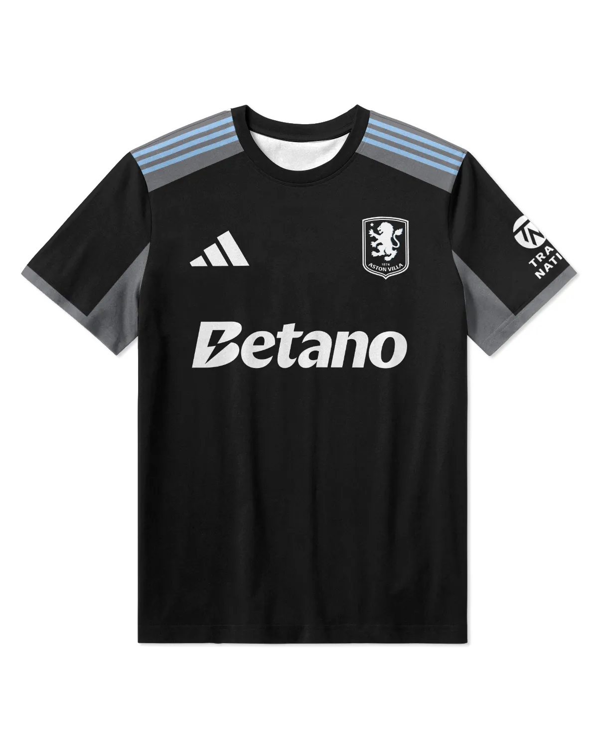 Aston Villa 25/26 Away Kit T-Shirt All Over Prints - Gift for Aston Villa Fans QTVA2302AVL02-TS - Image 2