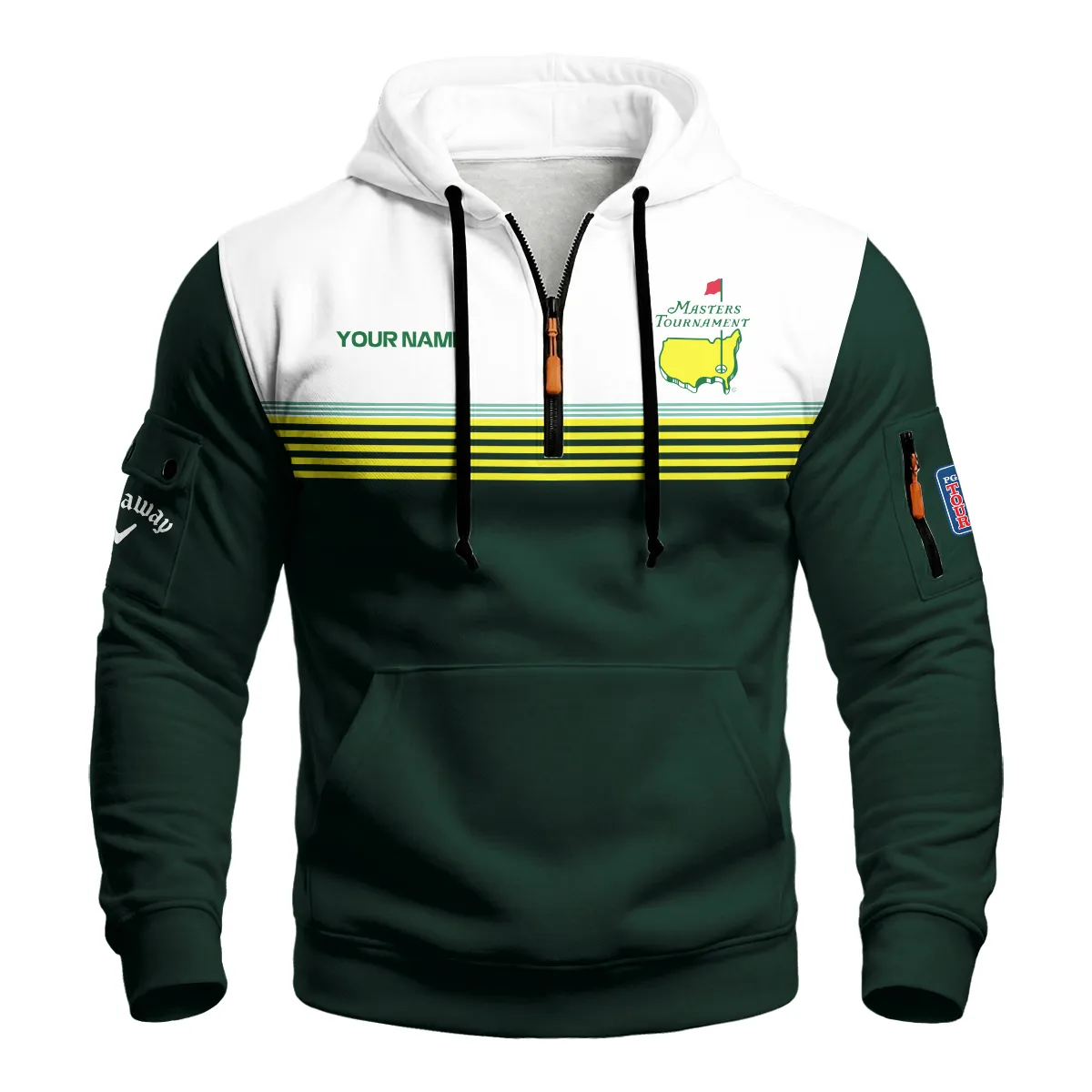 Callaway Masters Tournament Zip Neck Hoodie All Over Prints QTMT030225A1CLW-ZLU