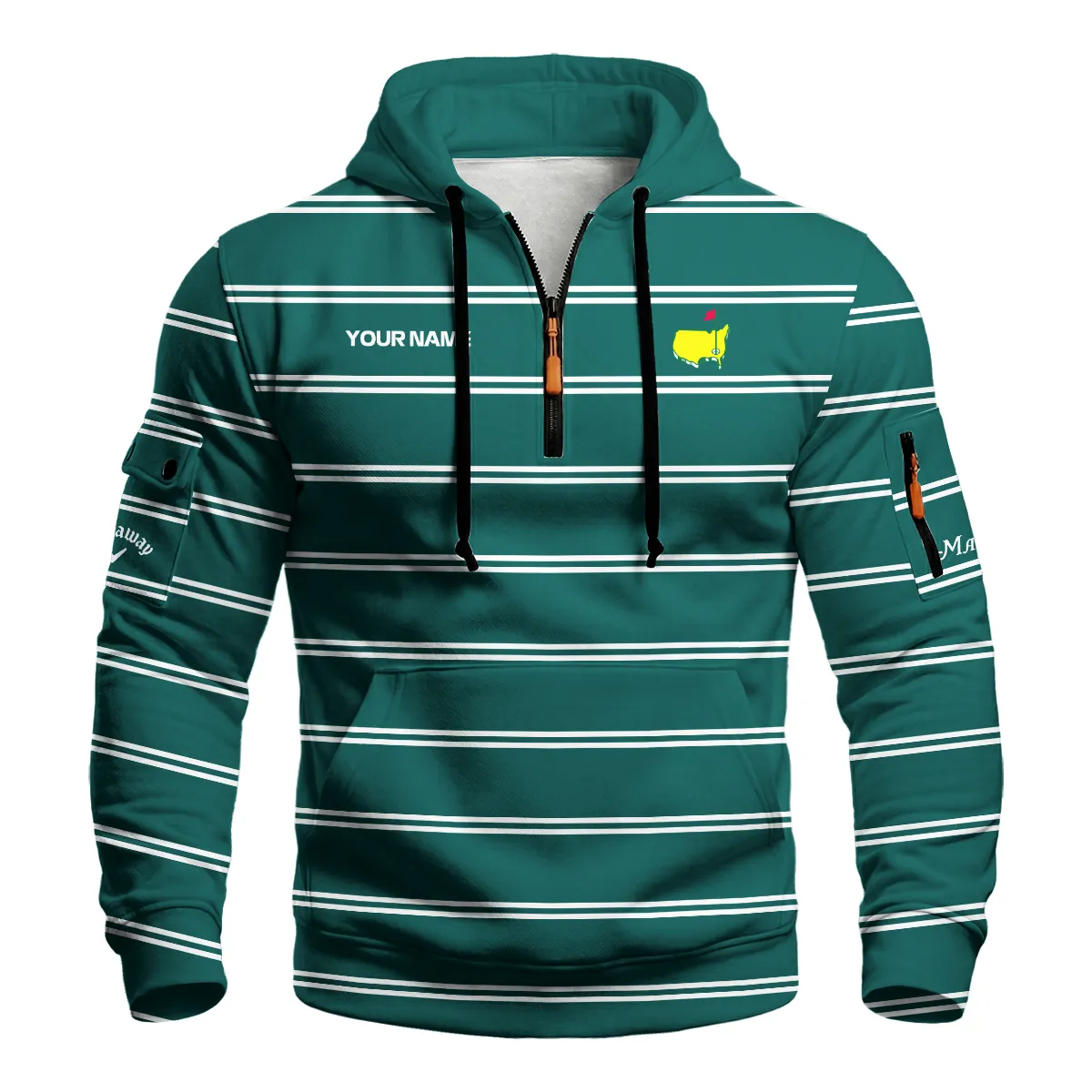 Callaway Masters Tournament Zip Neck Hoodie All Over Prints QTMT030225A2CLW-ZLU