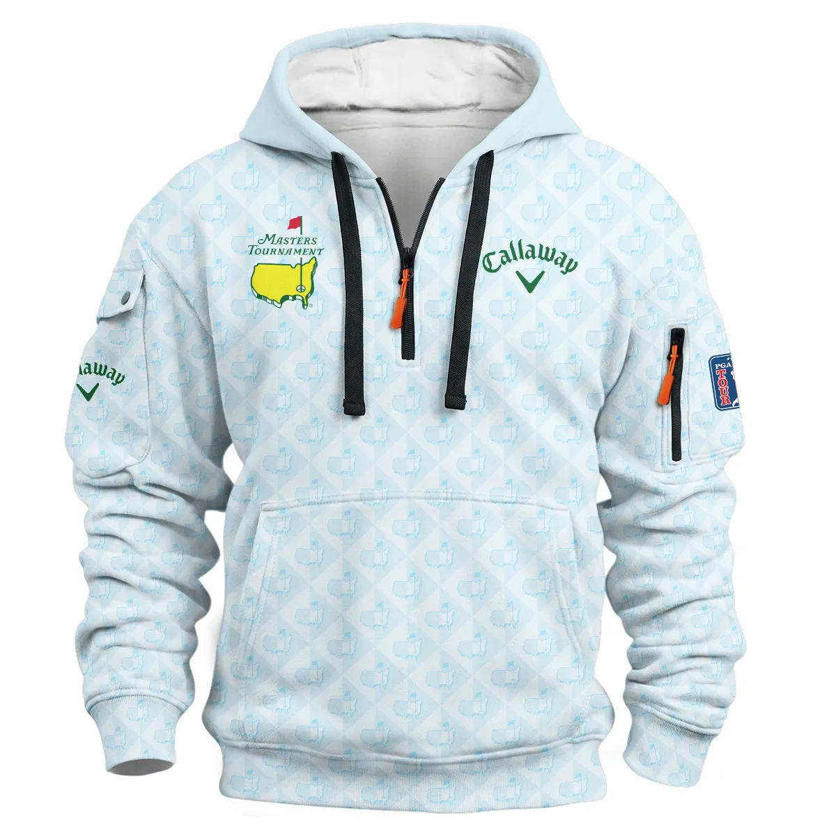Callaway Masters Tournament Zip Neck Hoodie All Over Prints QTMT070326A2CLW-ZLU