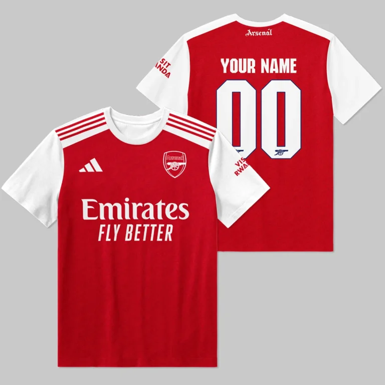 Arsenal 25/26 Home Kit T-Shirt All Over Prints - Gift for Arsenal Fans QTARS190326A1-TS
