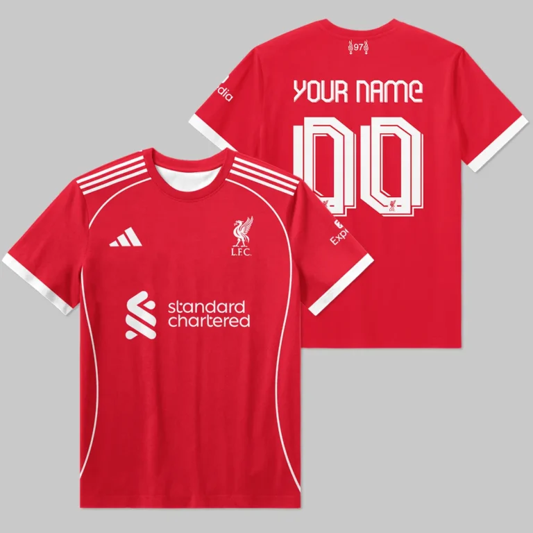 Liverpool 25/26 Home Kit T-Shirt All Over Prints - Gift for Liverpool Fans QTLIV190326A1-TS
