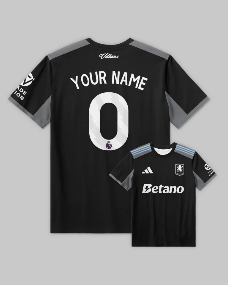 Aston Villa 25/26 Away Kit T-Shirt All Over Prints - Gift for Aston Villa Fans QTVA2302AVL02-TS