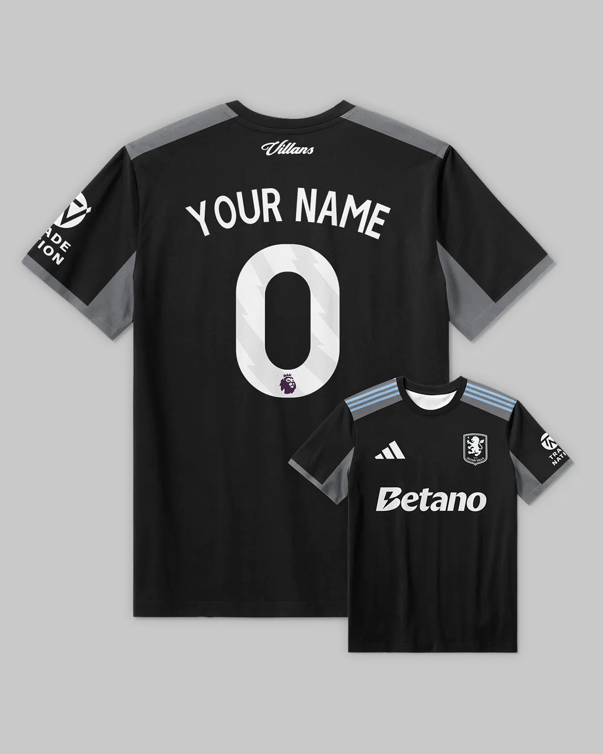 Aston Villa 25/26 Away Kit T-Shirt All Over Prints - Gift for Aston Villa Fans QTVA2302AVL02-TS