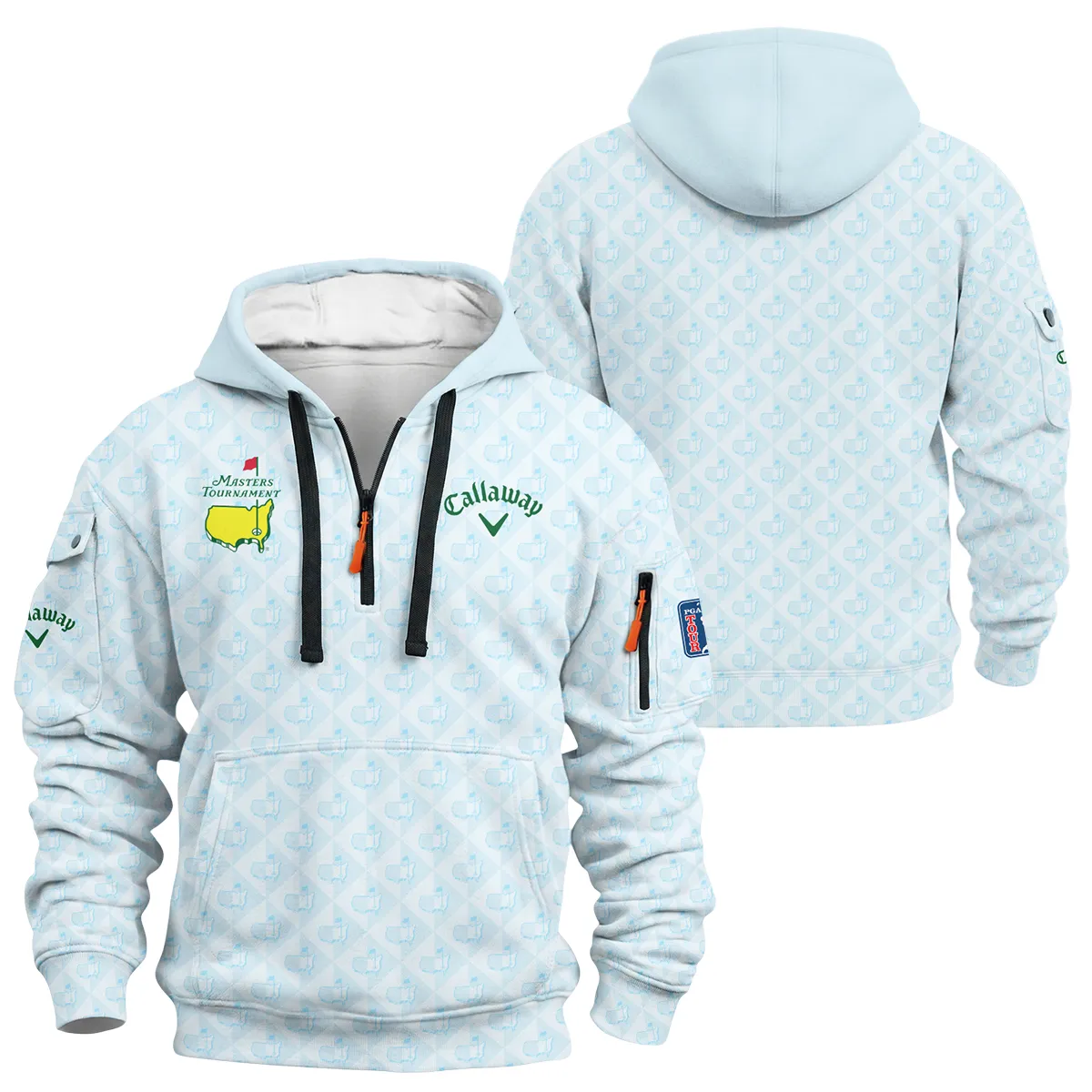 Callaway Masters Tournament Zip Neck Hoodie All Over Prints QTMT070326A2CLW-ZLU - Image 3