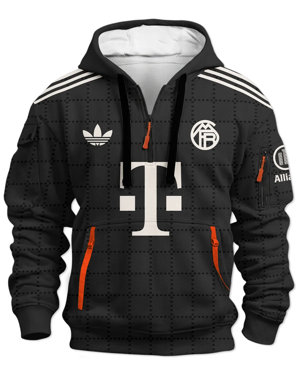 FC Bayern München Third Jersey 25/26 Hoodie Half Zipper All Over Prints - Gift for FC Bayern München Fans QTFCB310326A3-HDF - Image 2