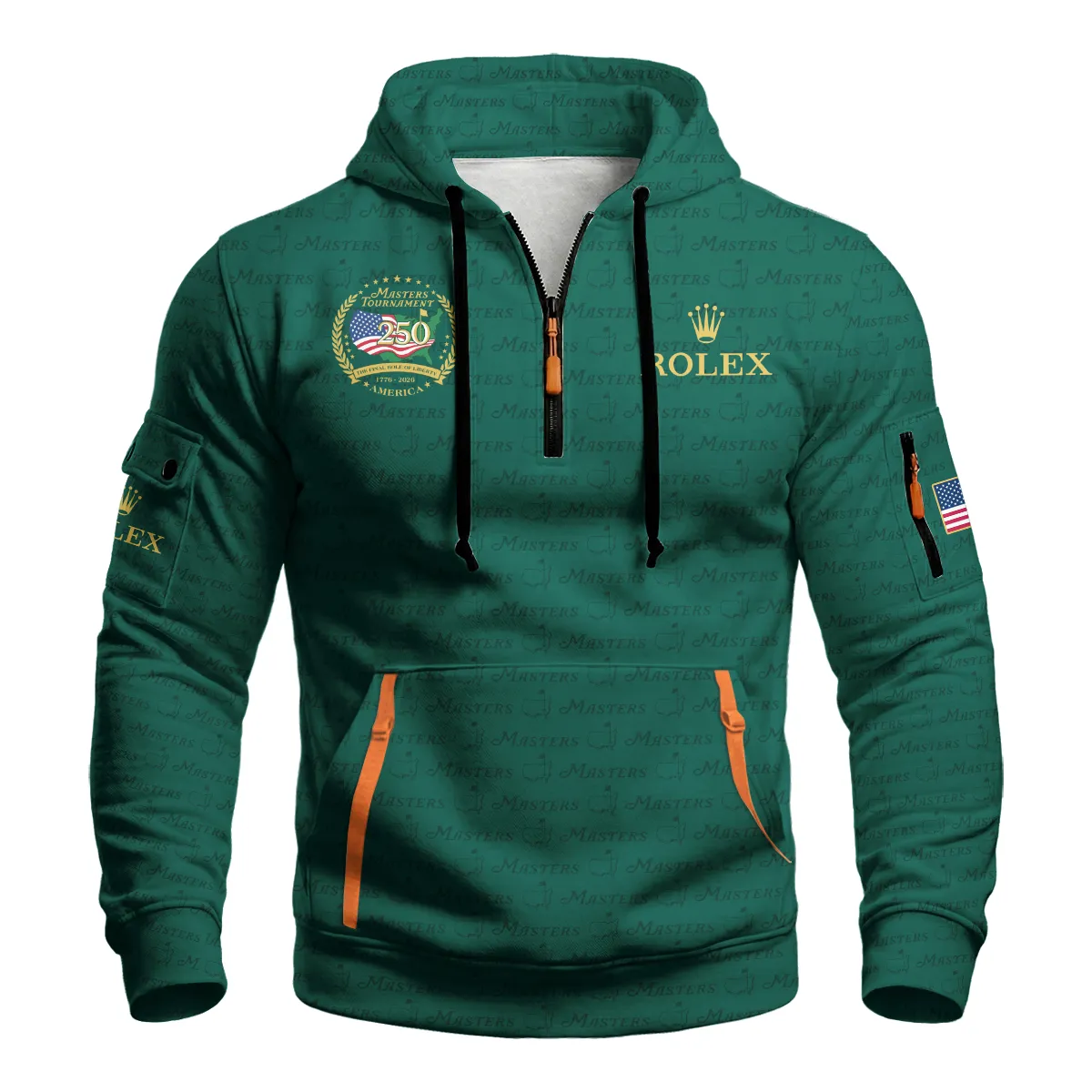 Rolex Masters Tournament America 250 Anniversary Hoodie Half Zipper QTMT040325A1ROX-HDF