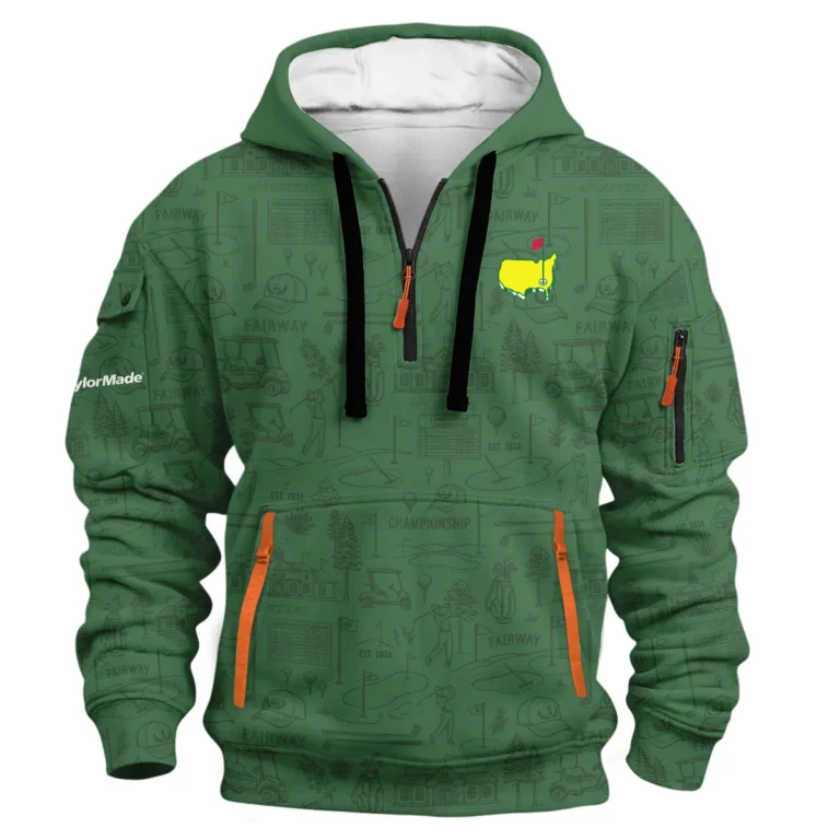 TaylorMade Masters Tournament Hoodie Half Zipper All Over Prints QTMT160326A1TM-HDF