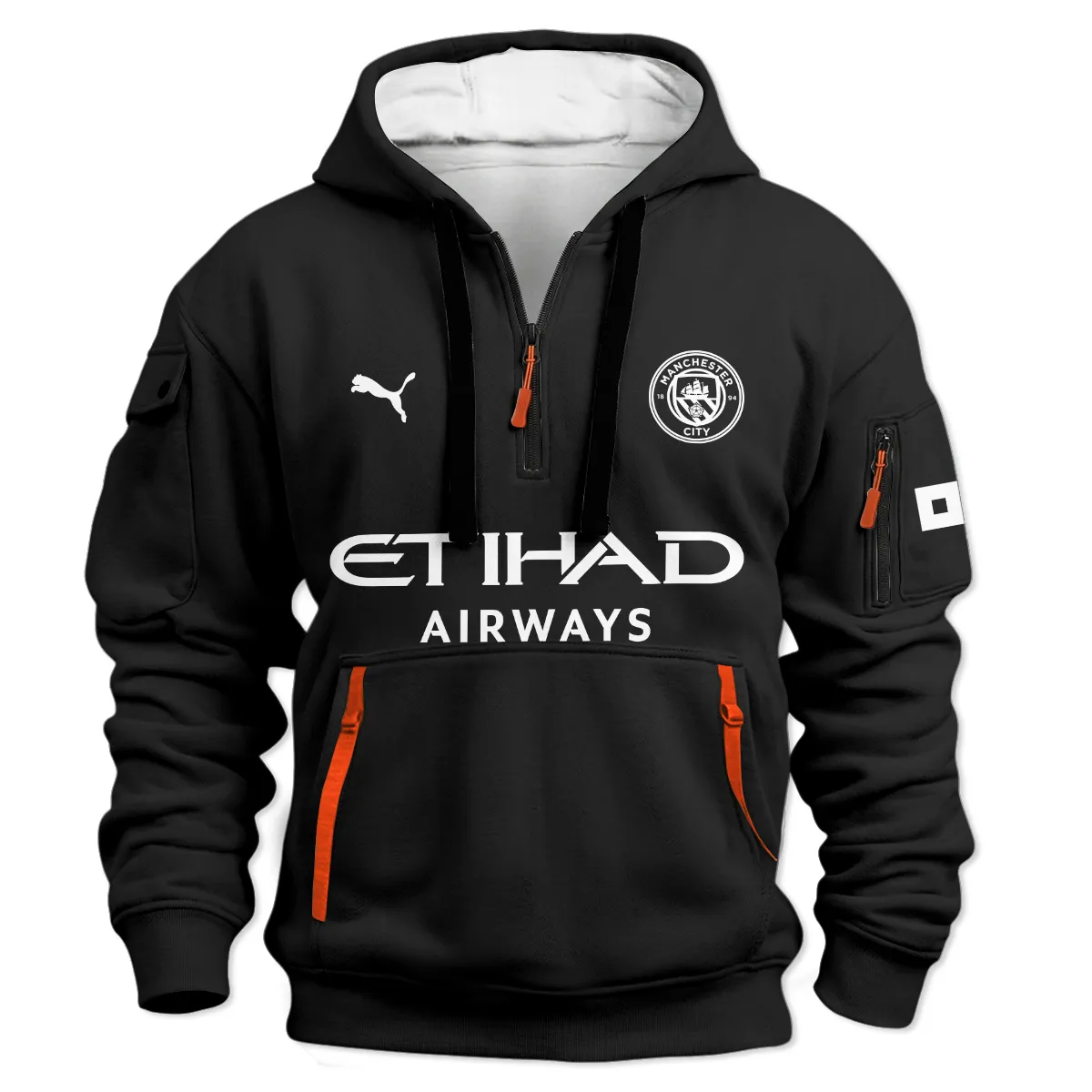 Manchester City 25/26 Away Kit Hoodie Half Zipper All Over Prints - Gift for Manchester City Fans QTVA1903MCI02-HDF - Image 2