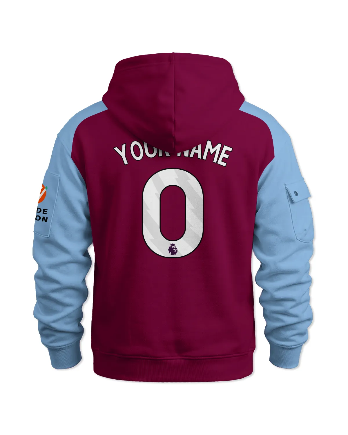 Aston Villa 25/26 Home Kit Hoodie Half Zipper All Over Prints - Gift for Aston Villa Fans QTVA2302AVL01-HDF - Image 3