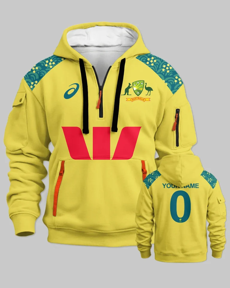 Cricket Australia ODI Mens 25/26 Hoodie Half Zipper All Over Prints - Gift for Australia Fans QTCK300326AA1-HDF
