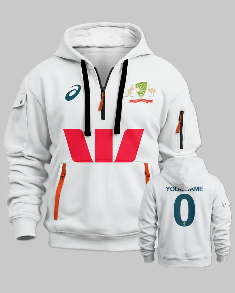 Cricket Australia Test Mens 25/26 Hoodie Half Zipper All Over Prints - Gift for Australia Fans QTCK300326AA3-HDF