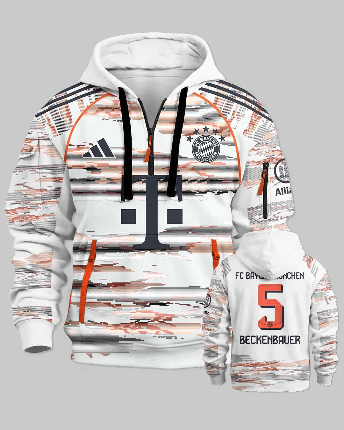 FC Bayern München Away Jersey 25/26 Hoodie Half Zipper All Over Prints - Gift for FC Bayern München Fans QTFCB310326A2-HDF