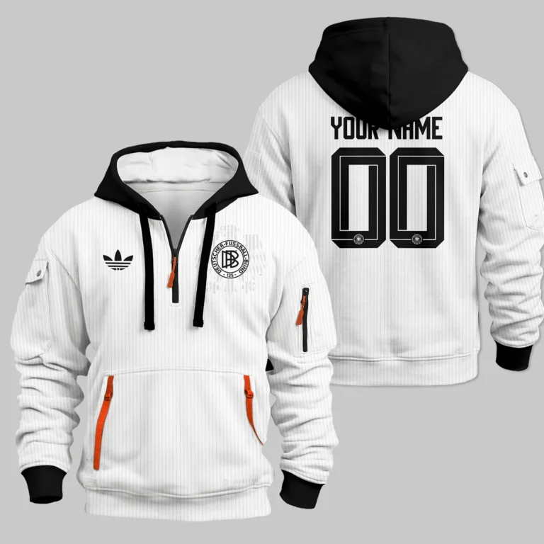 DFB 125th Anniversary Hoodie Half Zipper All Over Prints - Gift for Germany Fans QTGER200326A1-HDF