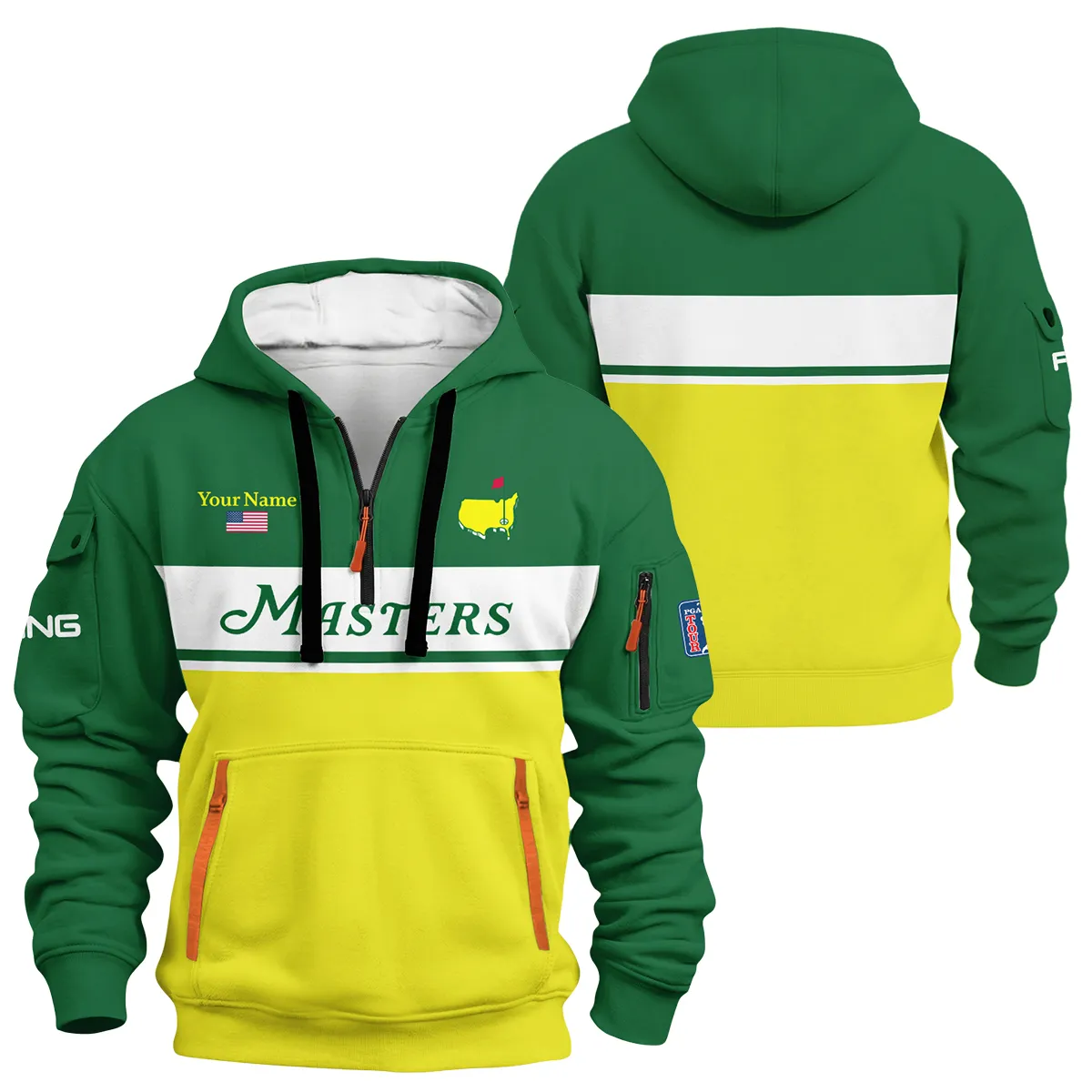 Ping Masters Tournament Hoodie Half Zipper All Over Prints QTMT100325A1PI-HDF - Image 3