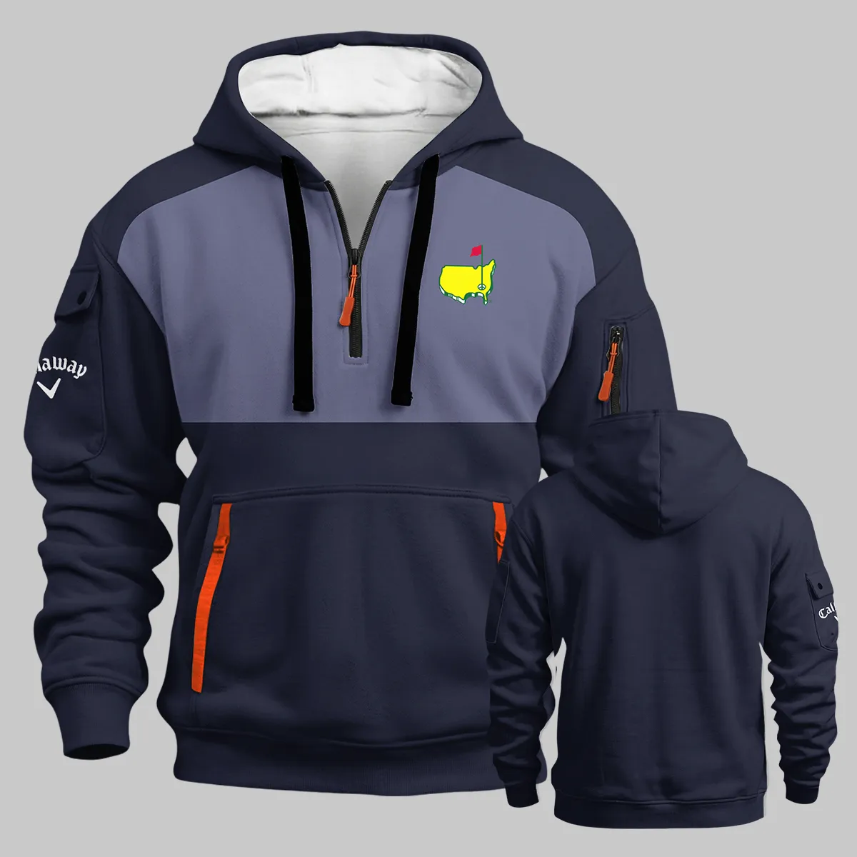 Callaway Masters Tournament Hoodie Half Zipper All Over Prints - Gift for Golf Fans QTMT250326A1CLWNV-HDF - Image 3