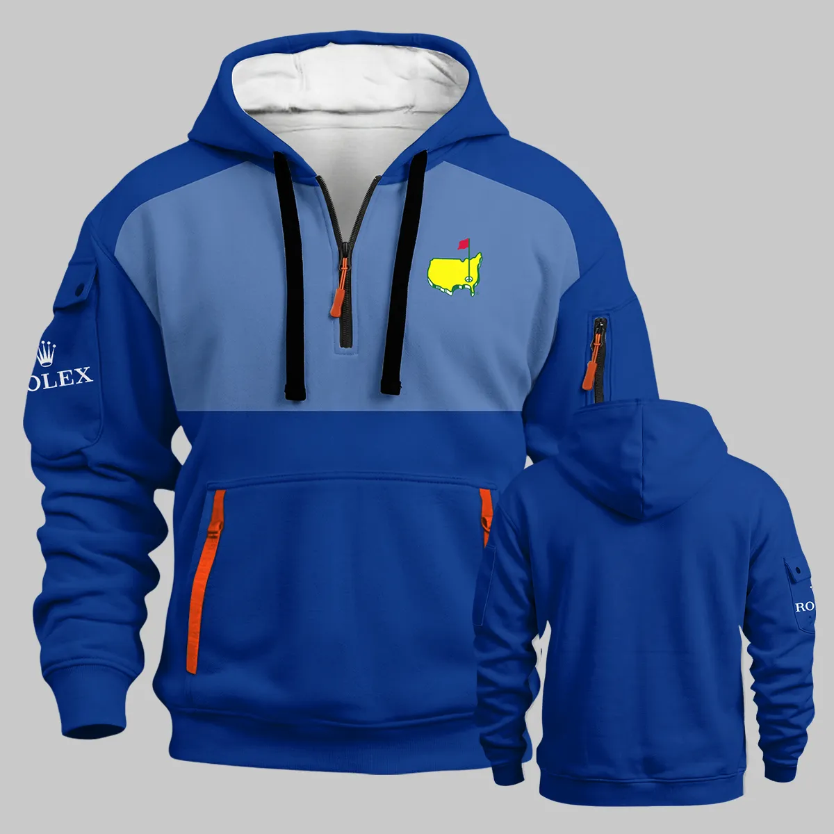 Rolex Masters Tournament Hoodie Half Zipper All Over Prints - Gift for Golf Fans QTMT250326A1ROXBLU-HDF - Image 3