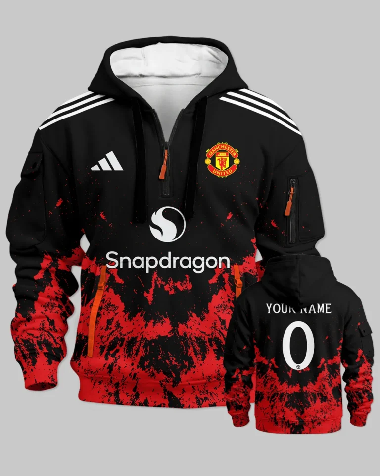 Manchester United Concept Kits Hoodie Half Zipper All Over Prints - Gift for Manchester United Fans QTMUN300326A2-HDF