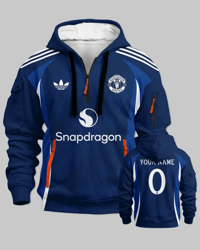 Manchester United Concept Kits Hoodie Half Zipper All Over Prints - Gift for Manchester United Fans QTMUN300326A3-HDF