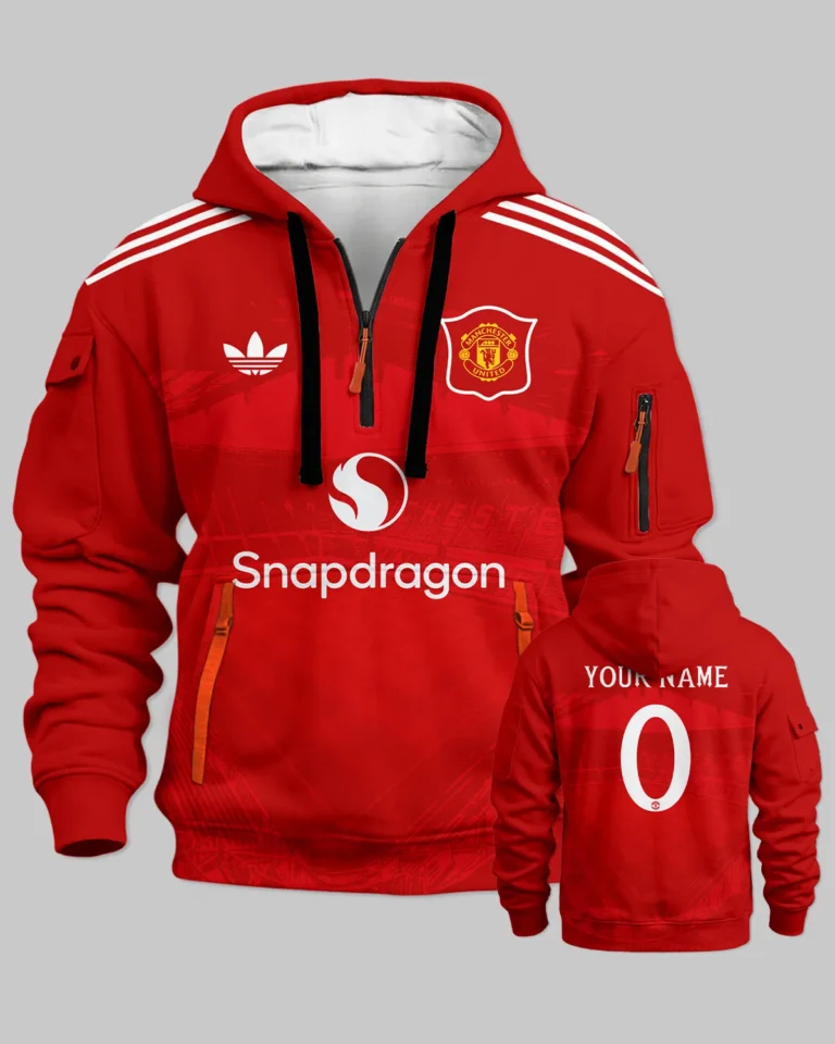 Manchester United Concept Kits Hoodie Half Zipper All Over Prints - Gift for Manchester United Fans QTMUN300326A4-HDF