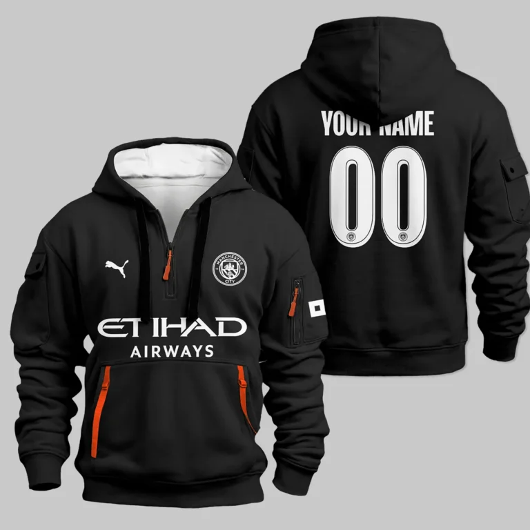Manchester City 25/26 Away Kit Hoodie Half Zipper All Over Prints - Gift for Manchester City Fans QTVA1903MCI02-HDF