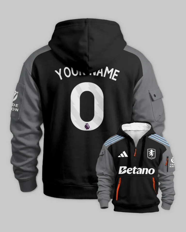 Aston Villa 25/26 Away Kit Hoodie Half Zipper All Over Prints - Gift for Aston Villa Fans QTVA2302AVL02-HDF