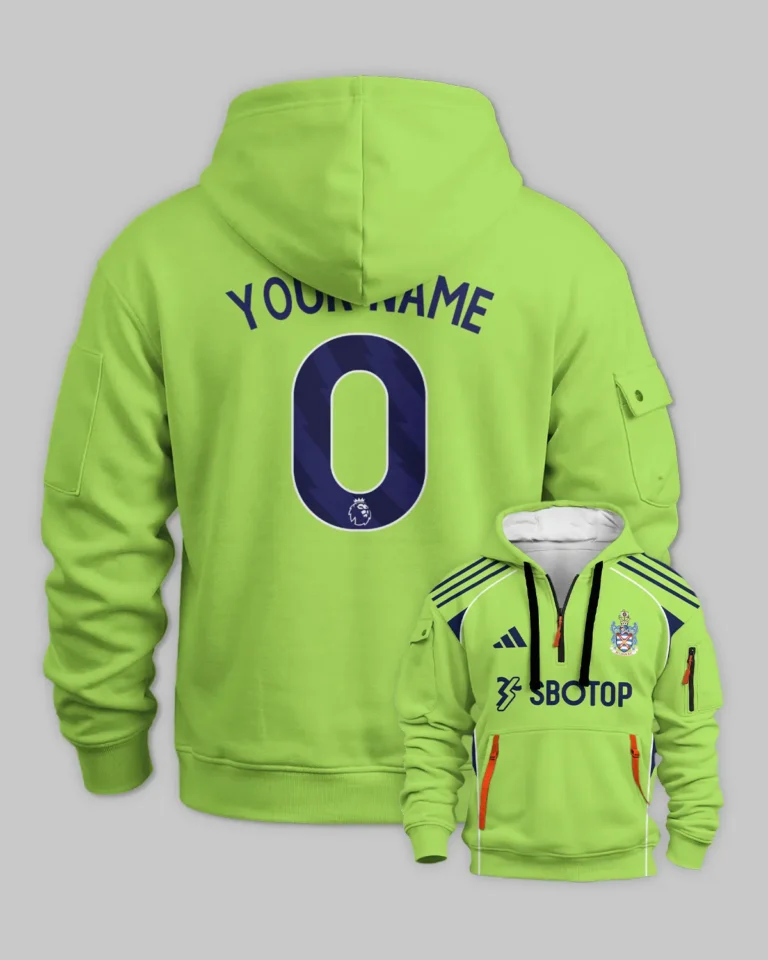Fulham 25/26 Away Kit Hoodie Half Zipper All Over Prints - Gift for Fulham Fans QTVA2302FUL02-HDF
