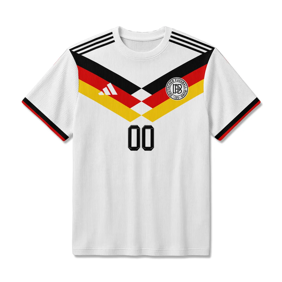 Germany 25/26 Home Kit Unisex Classic Logo Ribbed T-Shirt All Over Prints - Gift for Germany Fans QTVA2003GER2-RTS - Image 2