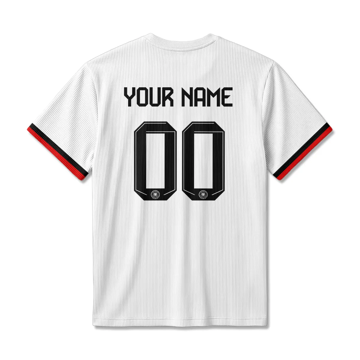 Germany 25/26 Home Kit Unisex Classic Logo Ribbed T-Shirt All Over Prints - Gift for Germany Fans QTVA2003GER1-RTS - Image 3