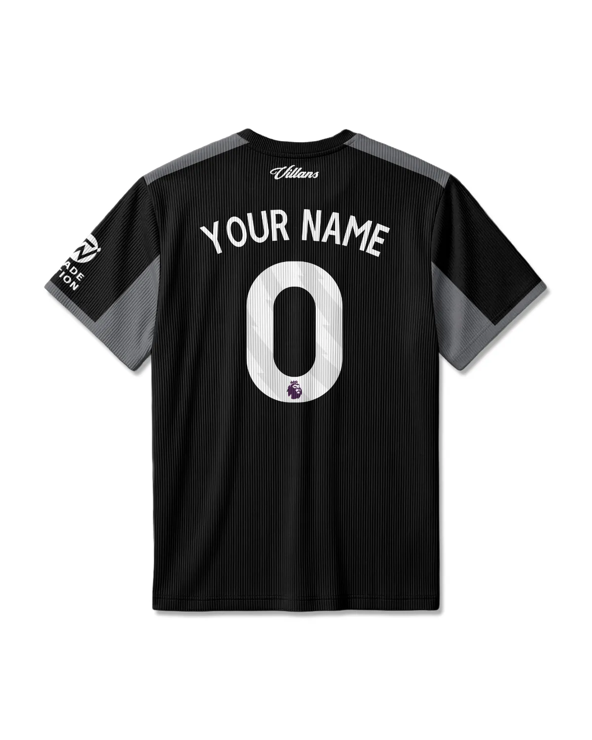 Aston Villa 25/26 Away Kit Unisex Classic Logo Ribbed T-Shirt All Over Prints - Gift for Aston Villa Fans QTVA2302AVL02-RTS - Image 3