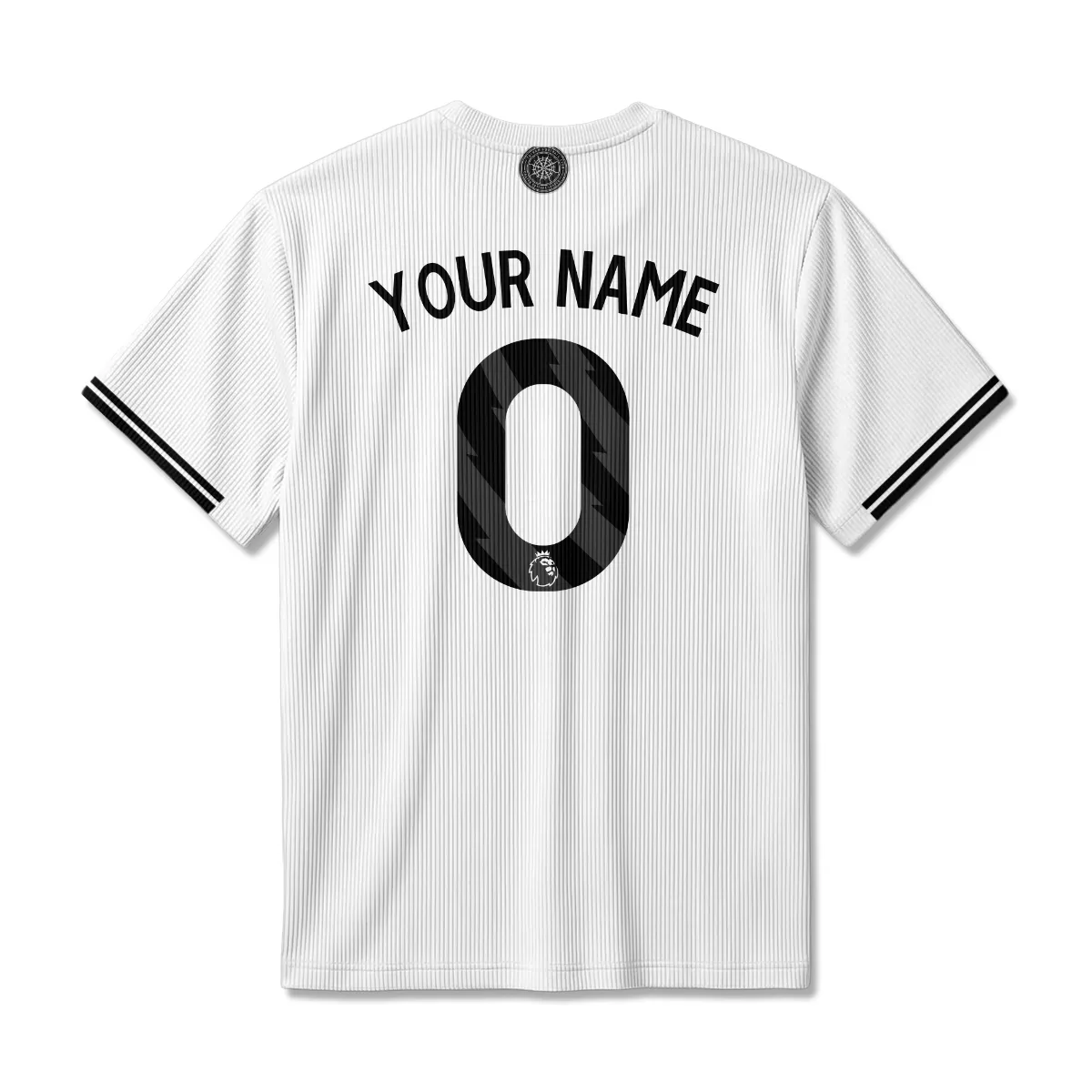 Fulham 25/26 Home Kit Unisex Classic Logo Ribbed T-Shirt All Over Prints - Gift for Fulham Fans QTVA2302FUL01-RTS - Image 3