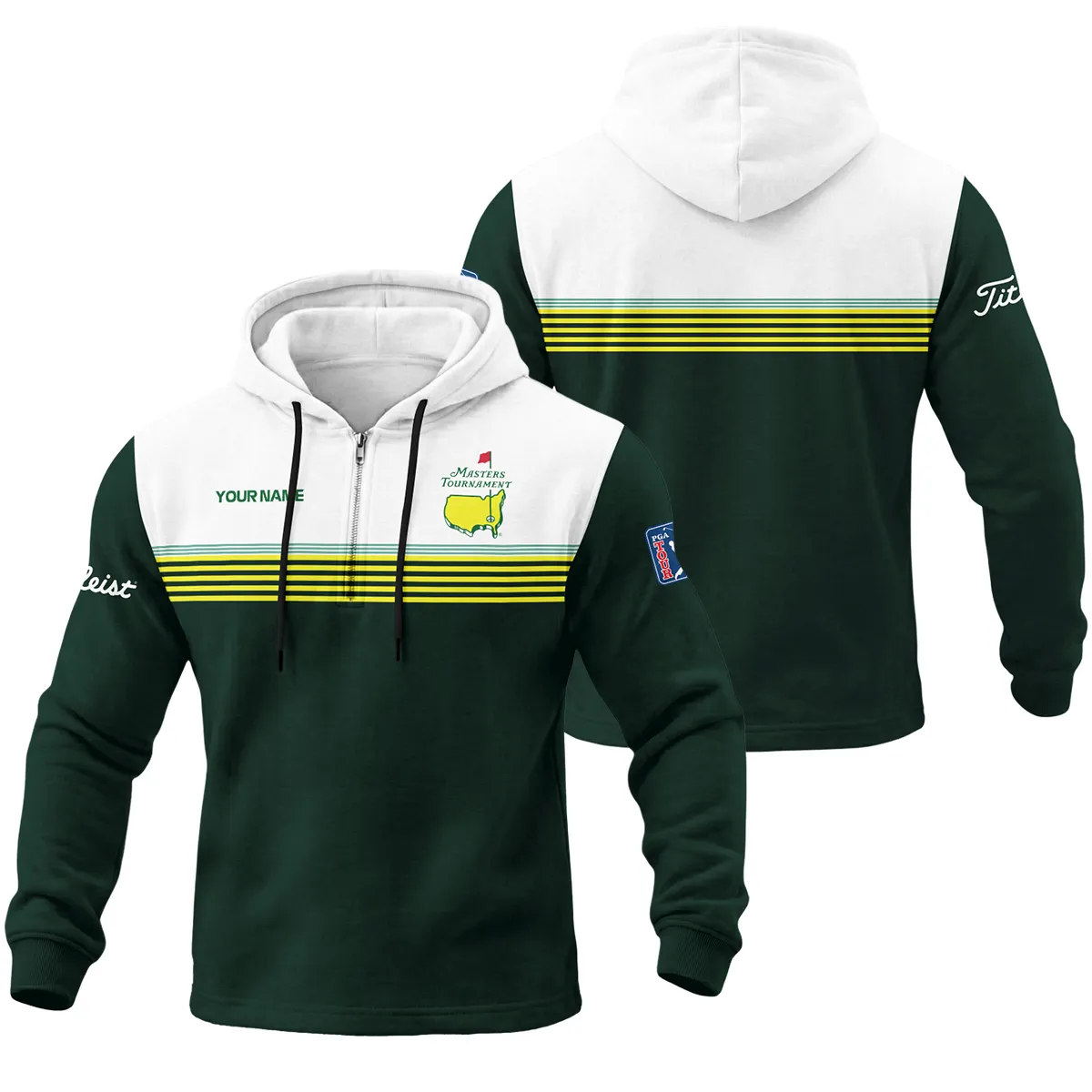 Masters Tournament Titleist 1/4 Zipper Hoodie All Over Prints QTMT030225A1TL-1/4HD - Image 3