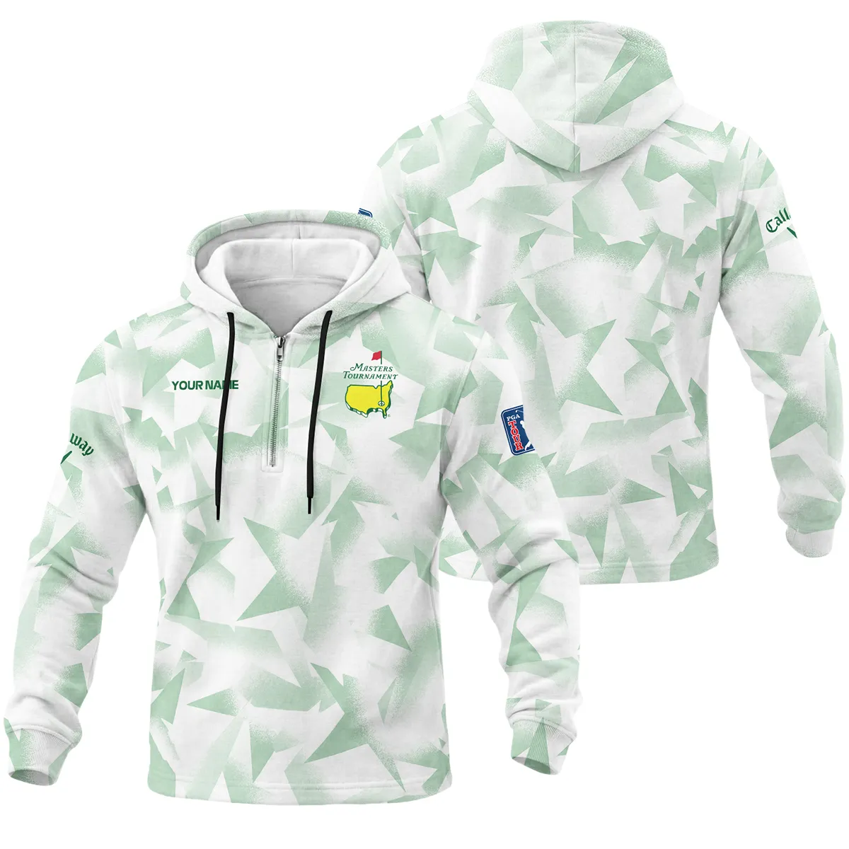 Callaway Masters Tournament 1/4 Zipper Hoodie All Over Prints QTMT030225A3CLW-1/4HD - Image 3
