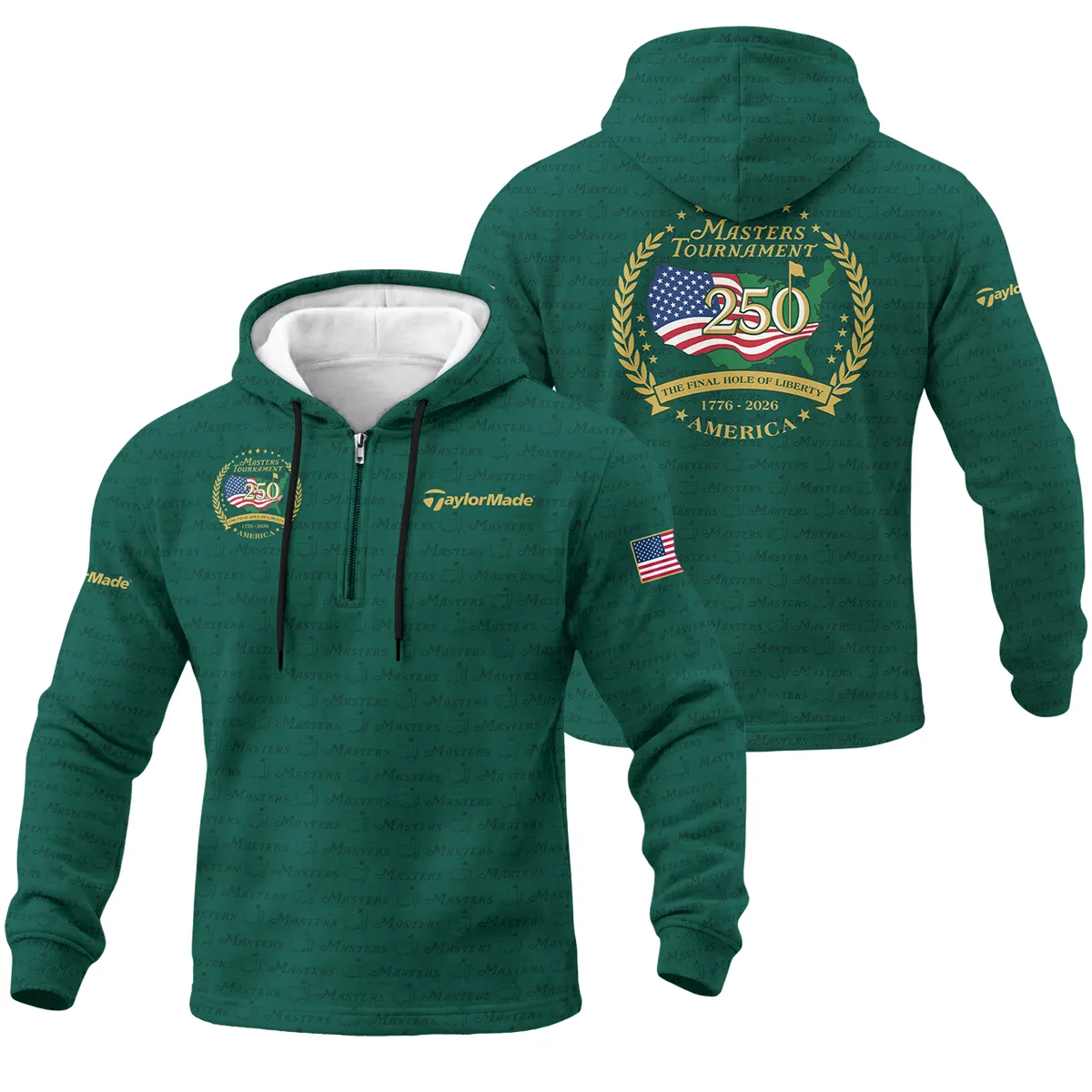 TaylorMade Masters Tournament America 250 Anniversary 1/4 Zipper Hoodie QTMT040325A1TM-1/4HD - Image 3