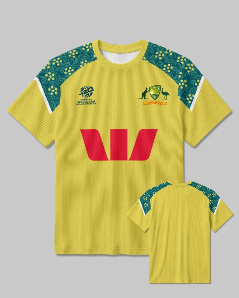 Cricket Australia ODI 2026 Women's T20 World Cup Unisex Classic Logo Ribbed T-Shirt All Over Prints - Gift for Australia Fans QTCK300326AA4-RTS
