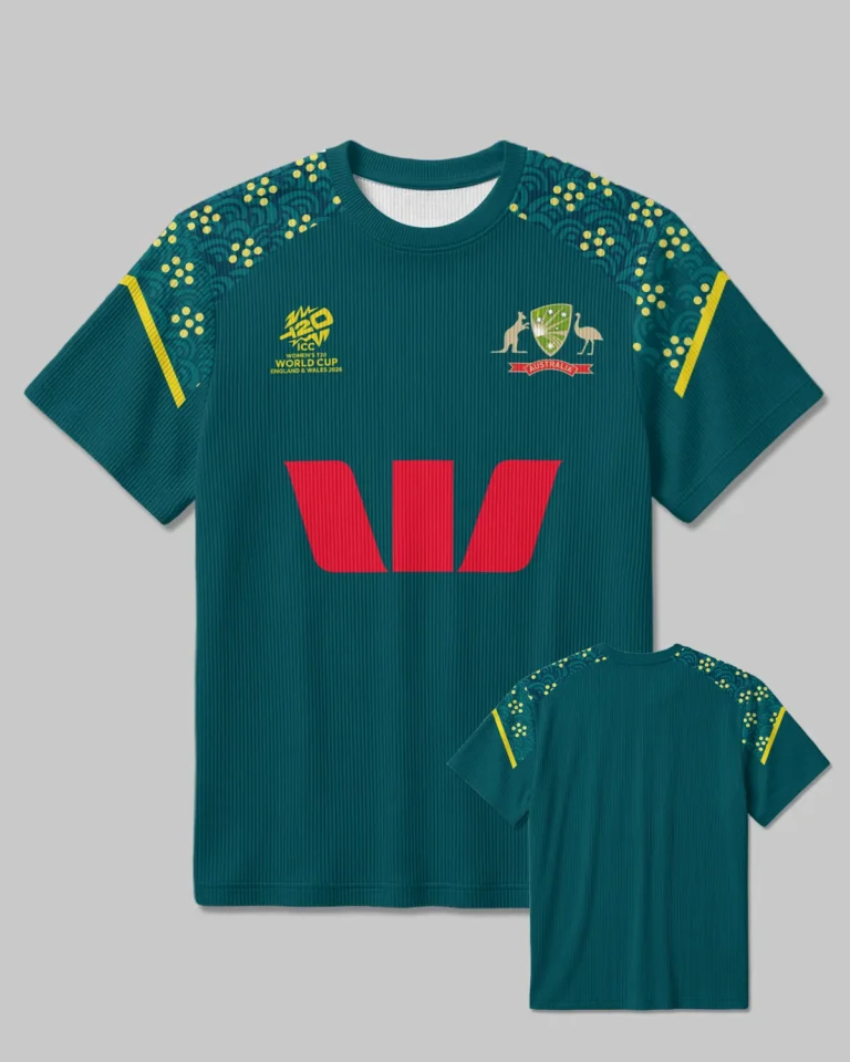 Cricket Australia 2026 Women's T20 World Cup Unisex Classic Logo Ribbed T-Shirt All Over Prints - Gift for Australia Fans QTCK300326AA5-RTS