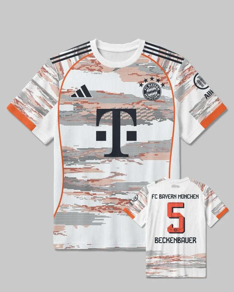 FC Bayern München Away Jersey 25/26 Unisex Classic Logo Ribbed T-Shirt All Over Prints - Gift for FC Bayern München Fans QTFCB310326A2-RTS