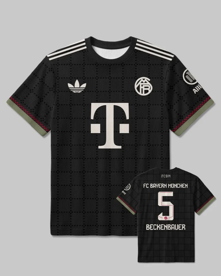 FC Bayern München Third Jersey 25/26 Unisex Classic Logo Ribbed T-Shirt All Over Prints - Gift for FC Bayern München Fans QTFCB310326A3-RTS