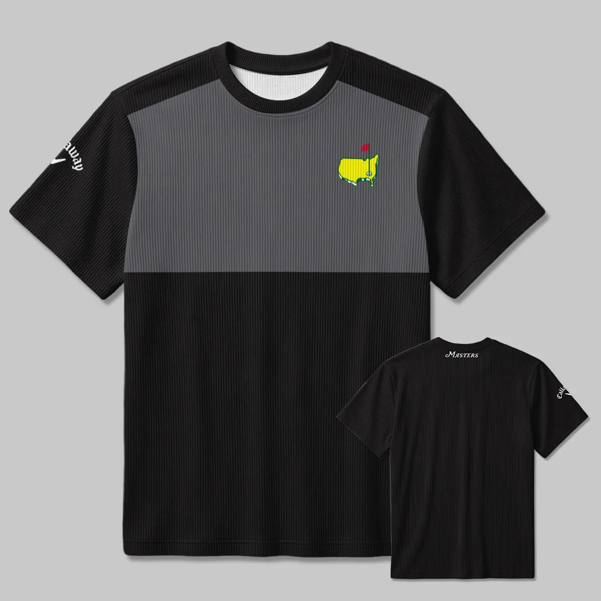 Callaway Masters Tournament Unisex Classic Logo Ribbed T-Shirt All Over Prints - Gift for Golf Fans QTMT250326A1CLWBLA-RTS - Image 3