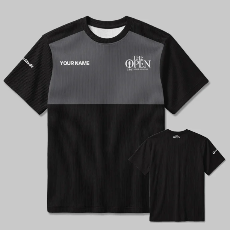 TaylorMade The 154th Open at Royal Birkdale Unisex Classic Logo Ribbed T-Shirt All Over Prints - Gift for Golf Fans QTTOP240326A2BLATM-RTS
