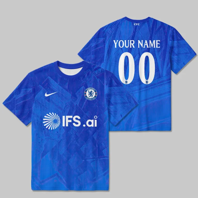 Chelsea 25/26 Home Kit Unisex Classic Logo Ribbed T-Shirt All Over Prints - Gift for Chelsea Fans QTVA1903CHE02-RTS
