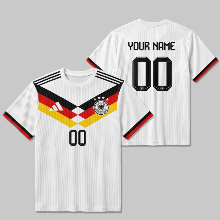 Germany 25/26 Home Kit Unisex Classic Logo Ribbed T-Shirt All Over Prints - Gift for Germany Fans QTVA2003GER1-RTS