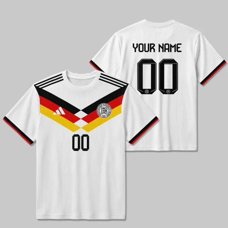 Germany 25/26 Home Kit Unisex Classic Logo Ribbed T-Shirt All Over Prints - Gift for Germany Fans QTVA2003GER2-RTS